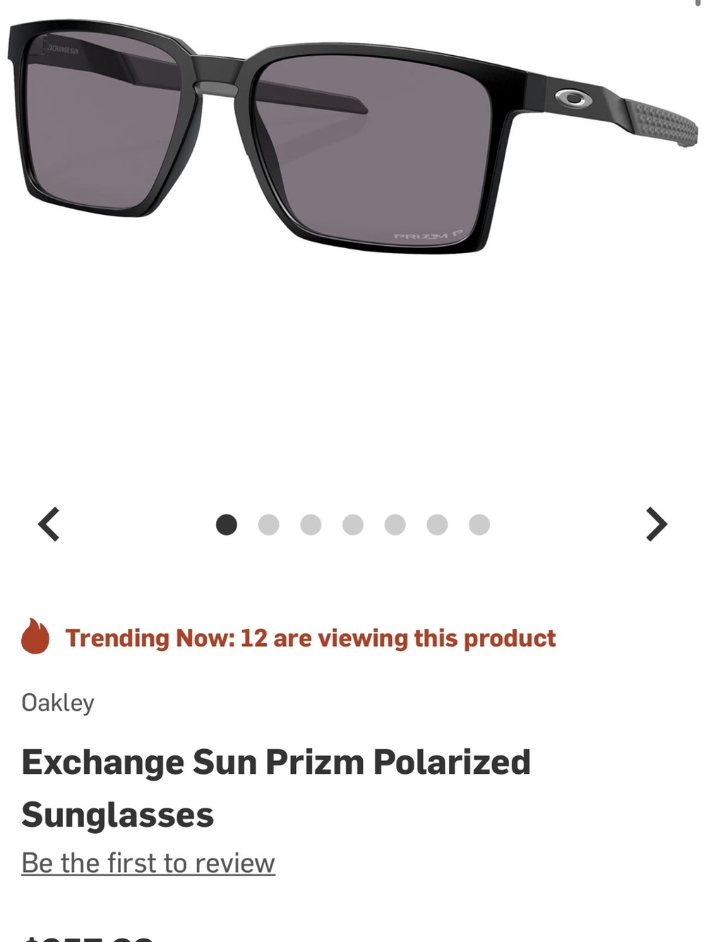 Oakley Exchange Sun PRIZM Polarized Sunglasses - Black Frame, Gray Lenses